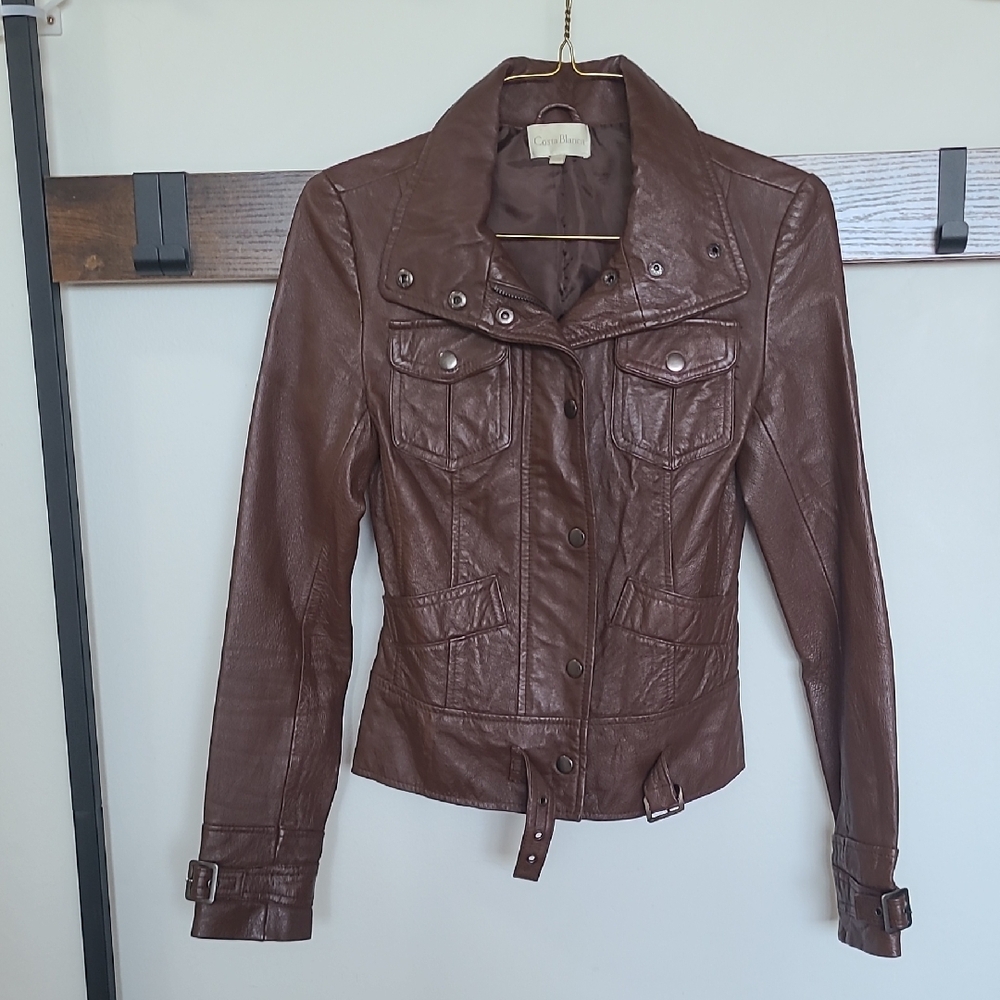 Costa Blanca Chocolate Leather Jacket